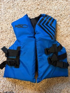 Blue Life Jacket with Black Buckles